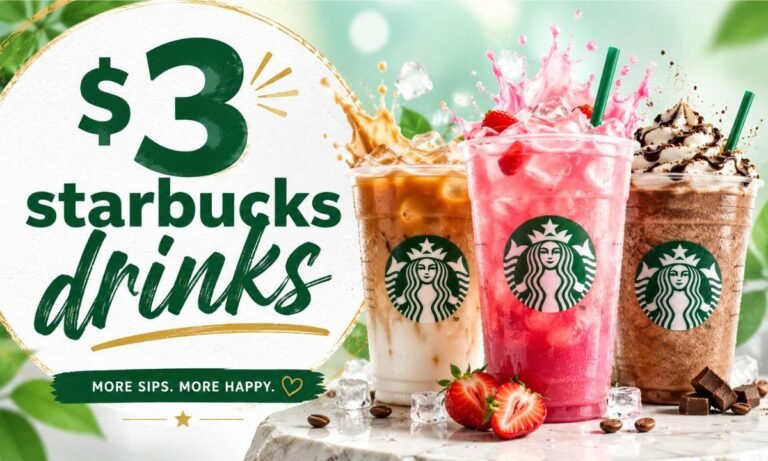 $3 starbucks drinks: Guide to the Popular Starbucks Deal