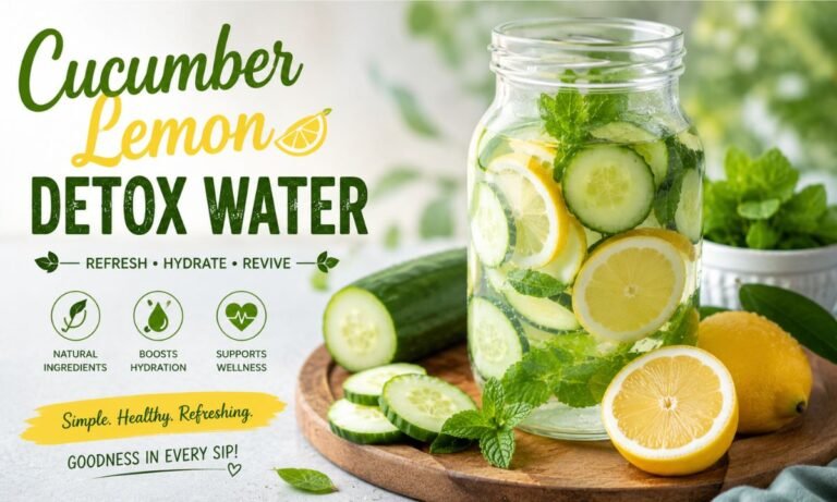Cucumber Lemon Detox Water A Homemade Drink for Hydration