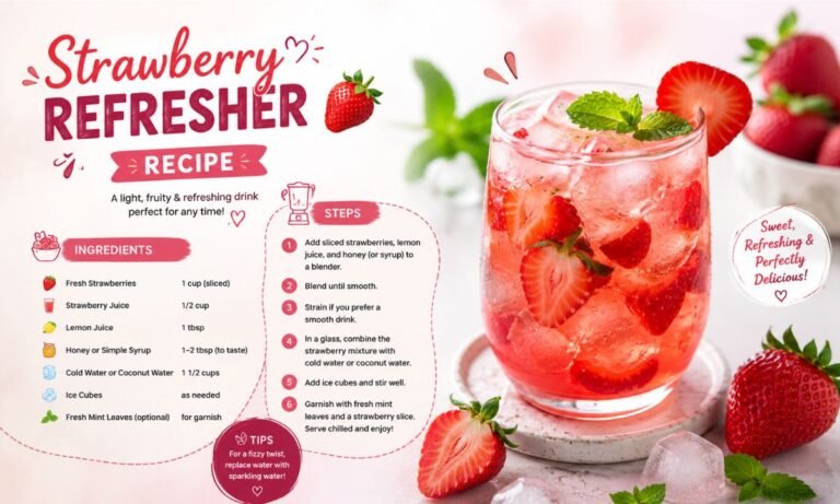 Strawberry Refresher Recipe A Fresh Homemade Drink Guide