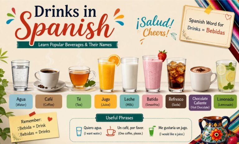 Drinks in Spanish A Complete Guide to Popular Beverages